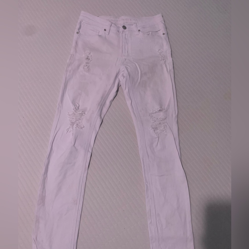 used white ripped jeans